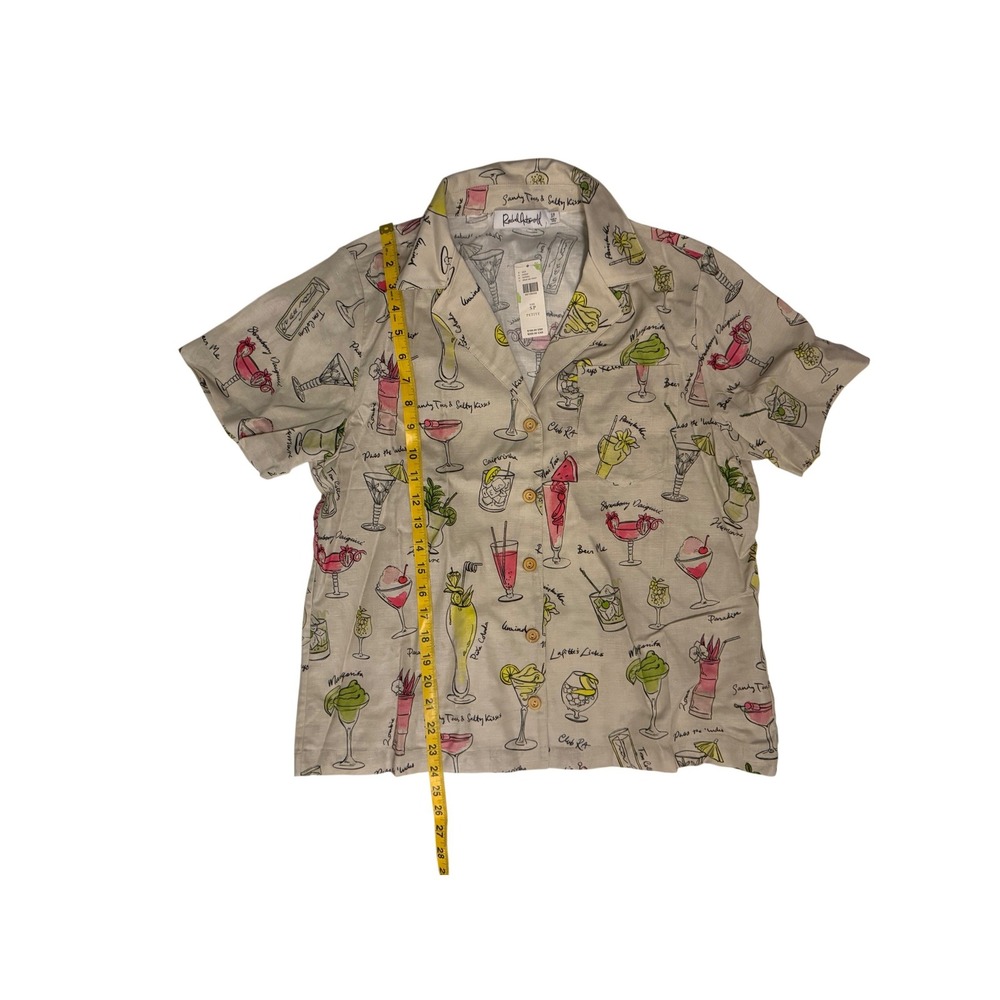 Rachel Antonoff The James Shirt Beer Me Cocktail Print Button Down Small NWT - Picture 5 of 6